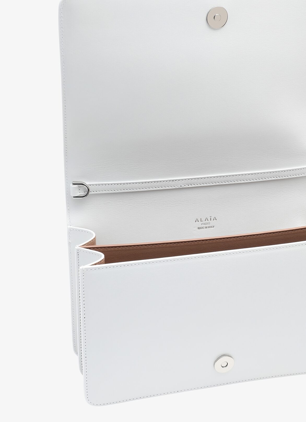 FRANCA MEDIUM CUIR LUX CLOU ARABESQUE BLANC OPTIQUE ALAÏA  FRANCA MEDIUM CUIR LUX CLOU ARABESQUE BLANC OPTIQUE BLANC